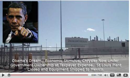 Government stimulus and bailout money used to move Chrysler jobs to Mexico