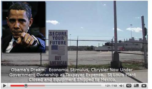 Obama economics uses stimilus money to move Chrysler jobs to Mexico